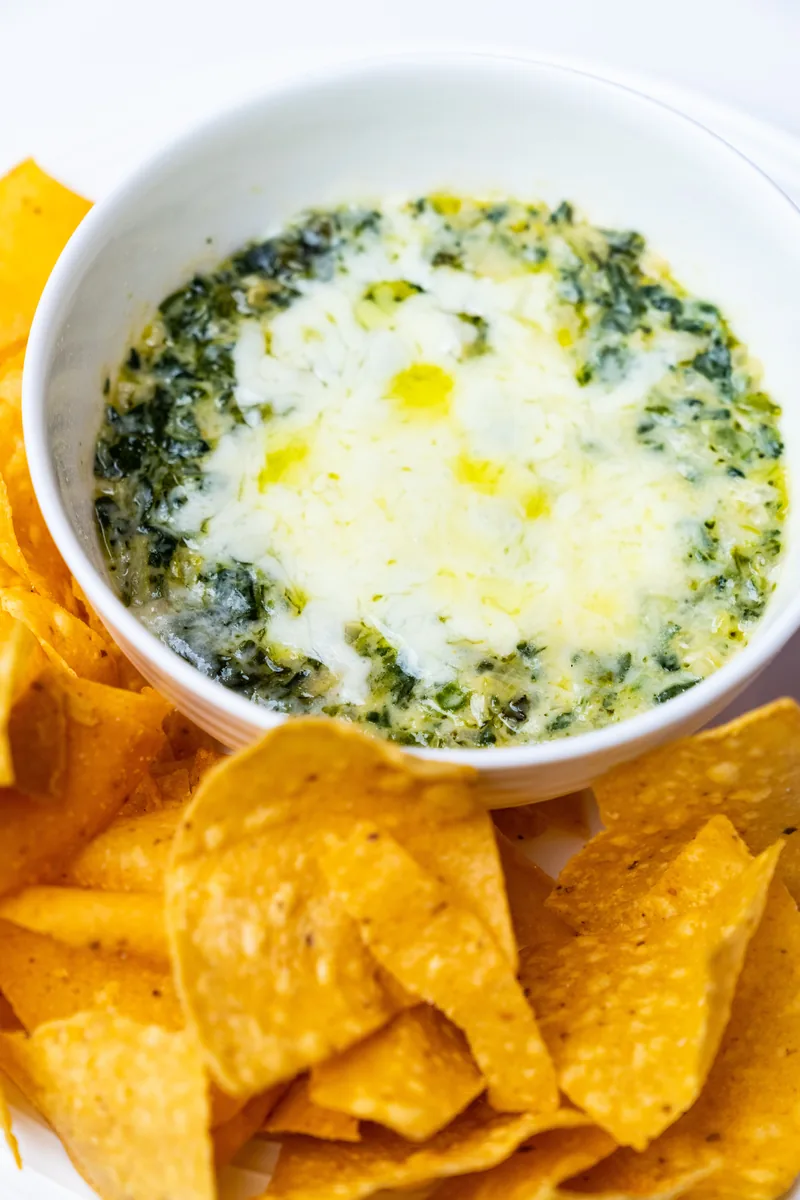 Baked Spinach Dip & Chips